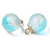 Two Tone Transparent Spray Painted Glass Pendants GLAA-N035-020B-C04-3