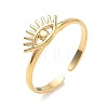 304 Stainless Steel Open Cuff Rings for Women RJEW-K261-16G-2