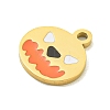 Halloween Theme Ion Plating(IP) 304 Stainless Steel Enamel Charms STAS-M011-03D-2