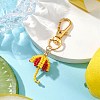 Umbrella Glass Seed Beaded Pendant Decorations HJEW-MZ00162-04-2