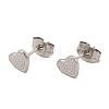 Non-Tarnish 304 Stainless Steel Heart Stud Earrings for Women EJEW-I281-13P-1