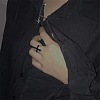 Cross Alloy Enamel Open Cuff Rings for Men FS-WGAFE4A-01-2