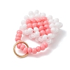 Glass Seed Beaded Handbag Pendants PALLOY-MZ01217-03-4