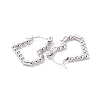 304 Stainless Steel Hoop Earrings for Women EJEW-F287-06P-2