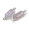 Natural Amethyst Faceted Double Terminal Pointed Hexagon Connector Charms G-G181-04P-02-2