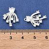 Brass Micro Pave Clear Cubic Zirconia Pendants KK-B172-05S-3
