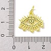 Golden Brass Micro Pave Cubic Zirconia Pendants KK-L209-039G-03-3