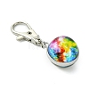 Galaxy Theme Luminous Glass Ball Pendant Decorations HJEW-JM02798-01-4