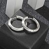 Frosted 304 Stainless Steel Huggie Hoop Earrings for Women EJEW-C096-32G-P-4