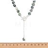 Natural Tree Agate and 304 Stainless Steel & Brass Finding Necklaces NJEW-JN06198-4