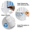 Recycle Theme Stainless Steel Cutting Dies Stencils DIY-WH0238-065-4