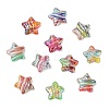 18Pcs 18 Colors Printed Resin Beads RESI-CJ0004-64-8
