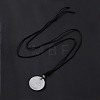 Natural Quartz Crystal Triskele/Triskelion Pendant Necklace with Nylon Cord for Women NJEW-E091-01F-3