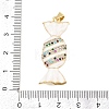 Brass Micro Pave Cubic Zirconia Pendants KK-C162-007G-3