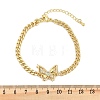 Brass Micro Pave Cubic Zirconia Link Bracelets BJEW-M050-04G-03-5