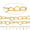 Rack Plating Brass Heart Link Chains CHC-N009-02G-3