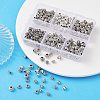 370Pcs 6 Styles Tibetan Style Alloy Spacer Beads TIBEB-YW0001-13-6