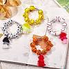 Football Wood Beads Pendant Decoration HJEW-SW00116-5