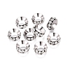 Brass Rhinestone Rondelle Space Beads RB-N054-01S-1