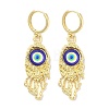 Rack Plating Brass Dangle Earrings for Women EJEW-M260-24G-02-1