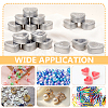 60Pcs Tinplate Packing Boxes with Visible Window Lid CON-WA0001-12-6