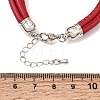 Microfiber Leather Multi-strand Cord Bracelets Makings FB-CBA983F-01P-11-3