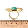 Synthetic Turquoise Finger Rings RJEW-G339-03G-02-3