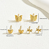 3 Pairs Fashionable 201 Stainless Steel Butterfly & Dragonfly Stud Earrings VU6612-6