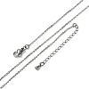 Brass Rolo Chains Necklaces for Women NJEW-D302-43B-4