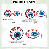 10Pcs 3 Style Bloodshot Eyeball Iron on/Sew on Patches DIY-BC0009-72-2