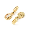 Brass Micro Pave Clear Cubic Zirconia European Dangle Charms CU-CBA9CBD-10G-2