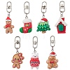 7Pcs 7 Styles Christmas Resin Pendant Decoration HJEW-JM02324-1