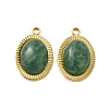 Natural African Jade Oval Charms STAS-J401-VC669-1