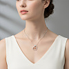 Brass Micro Pave Clear Cubic Zirconia Pendant Necklaces FS-WGB309C-01-4