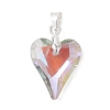 Electroplated Transparent Glass Pendants PALLOY-JF05156-02-3