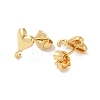 Rack Plating Brass Studs Earrings Findings EJEW-H004-04G-2