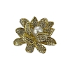 Flower Alloy Crystal Rhinestone Brooch PW-WG24C40-01-1
