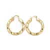 Rack Plating Brass Chunky Huggie Hoop Earrings for Women EJEW-C014-01G-1