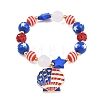 Independence Day Printed Resin Stretch Bead Bracelets for Women RE-CBA6B51-02-2