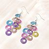 430 Stainless Steel Dangle Earrings EJEW-B157-01C-2