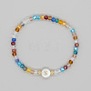 Handmade Bohemian Colorful Faceted Rondelle Glass Beaded Stretch Bracelets UI5654-19-1