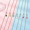 Adjustable 304 Stainless Steel Curb Chain Lariat Necklaces NJEW-JN05857-1