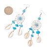 Natural Cowrie Shell Chandelier Earrings EJEW-MZ00642-4