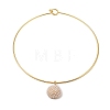 Brass with ABS Imitation Pearl Charm Bangles BJEW-Q350-05D-G-1