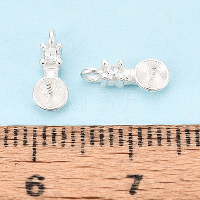 925 Sterling Silver and Cubic Zirconia Peg Bails STER-T009-25S-1