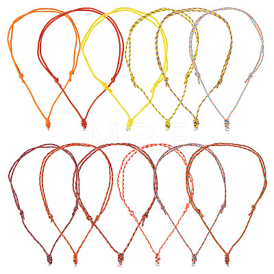 12Pcs 12 Colors Polyester & Spandex Cord Necklace Making AJEW-TAC00070-1
