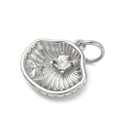 304 Stainless Steel & Crystal Rhinestone Pendants STAS-G391-02P-02-1