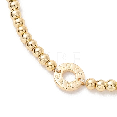3Pcs Brass Round Beads Braided Bead Bracelets BJEW-JB12888-1