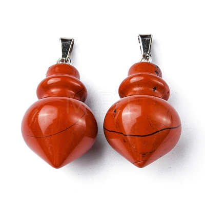 Natural Red Jasper Pendants G-G998-C06-1