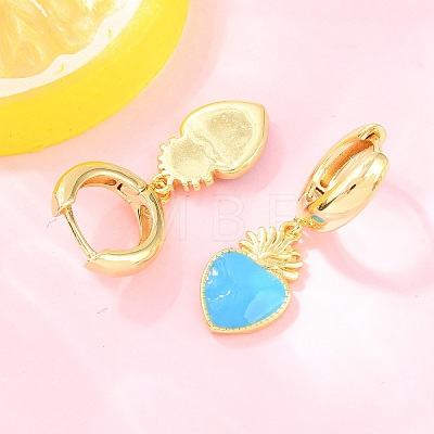 Valentine's Day Brass Hoop Earrings EJEW-Z164-11G-1